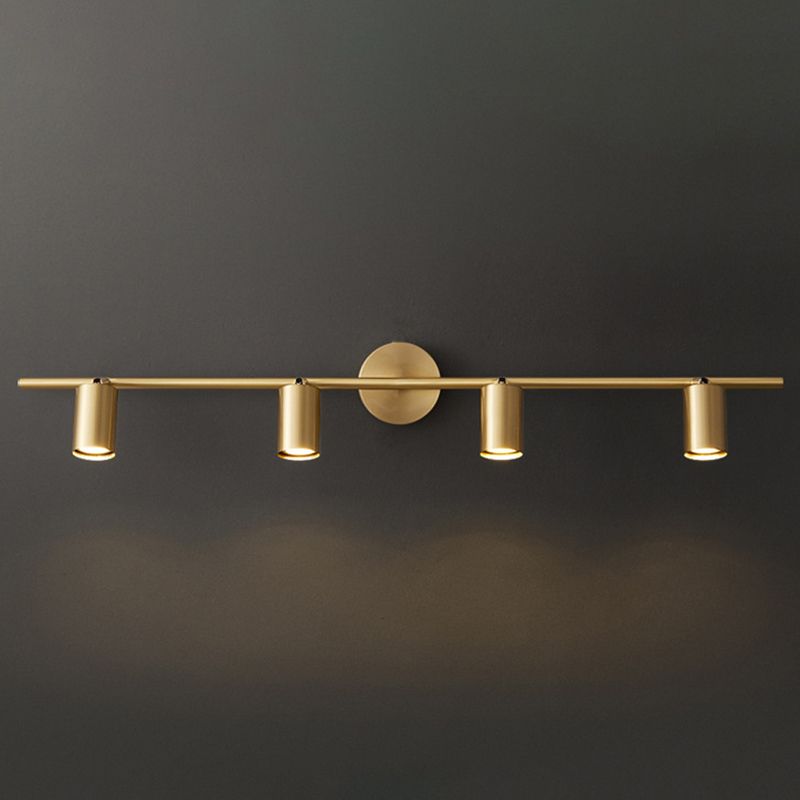 Griv Modern Cylinder Rotatable Spotlight Wall Lamp Brass