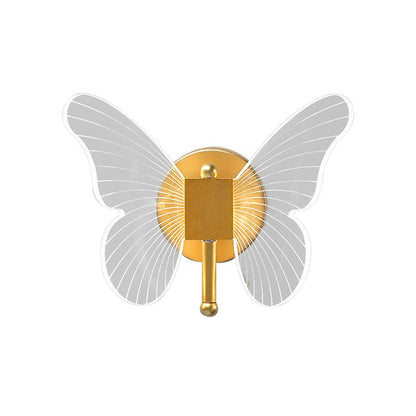 Arisha Cute Butterfly Metal Wall Lamp, Gold