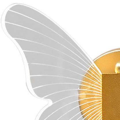 Arisha Cute Butterfly Metal Wall Lamp, Gold