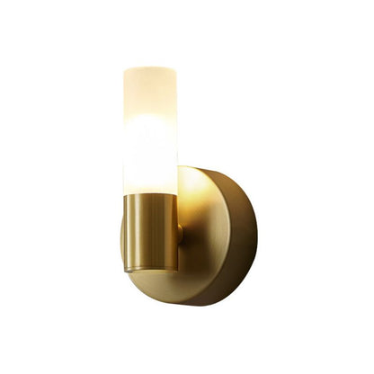 Applique murale LED cylindrique moderne Arisha en métal, doré