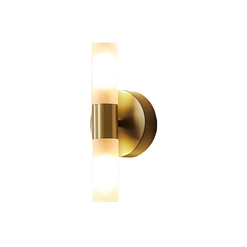 Applique murale LED cylindrique moderne Arisha en métal, doré