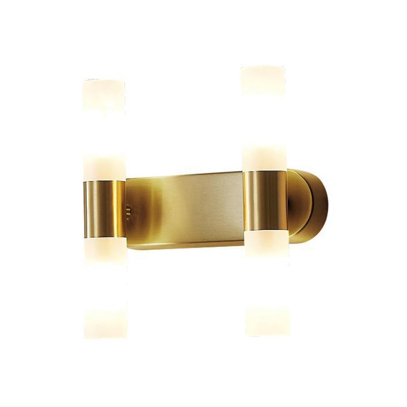 Applique murale LED cylindrique moderne Arisha en métal, doré