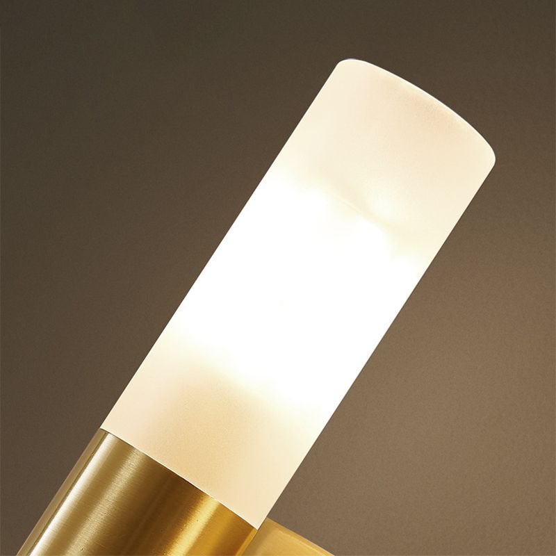 Applique murale LED cylindrique moderne Arisha en métal, doré