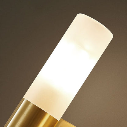 Applique murale LED cylindrique moderne Arisha en métal, doré