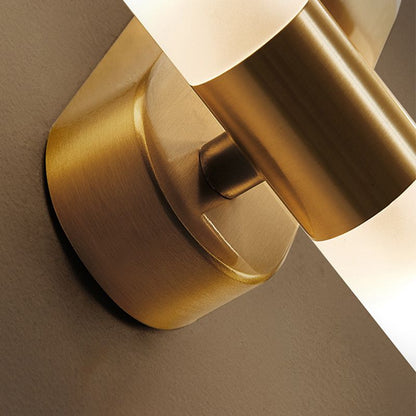 Applique murale LED cylindrique moderne Arisha en métal, doré