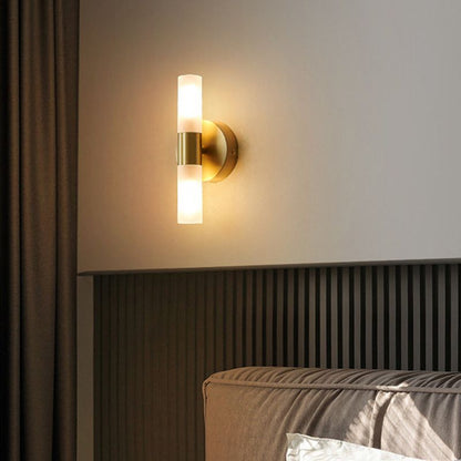 Applique murale LED cylindrique moderne Arisha en métal, doré