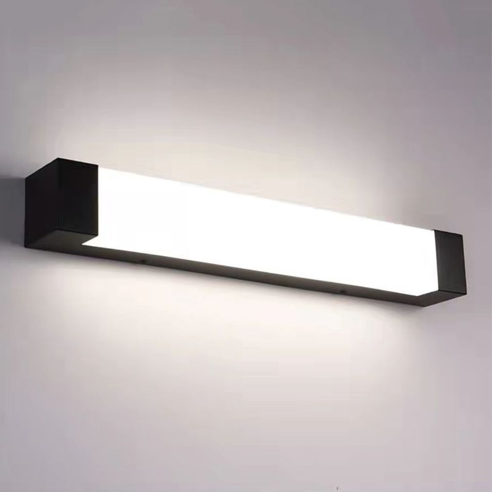 Ray Minimalistische lineare Außenwandleuchte aus Metall, Schwarz