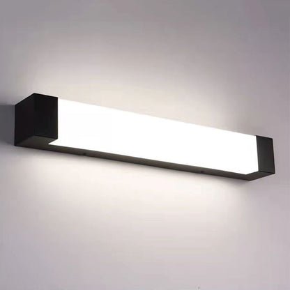 Ray Minimalistische lineare Außenwandleuchte aus Metall, Schwarz