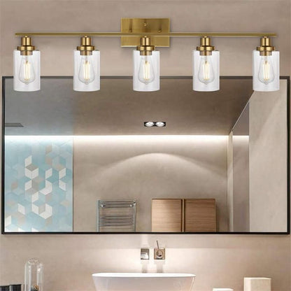 Silva – applique murale moderne avec façade miroir, noire, métal/verre