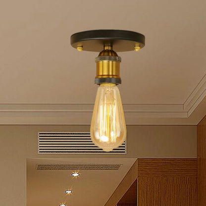 Silva Retro Vintage Bulb Semi-Flush Mount Ceiling Light