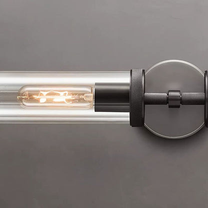 Arisha Modern Cylindrical Metal Led Wall Lamp, Black/Copper