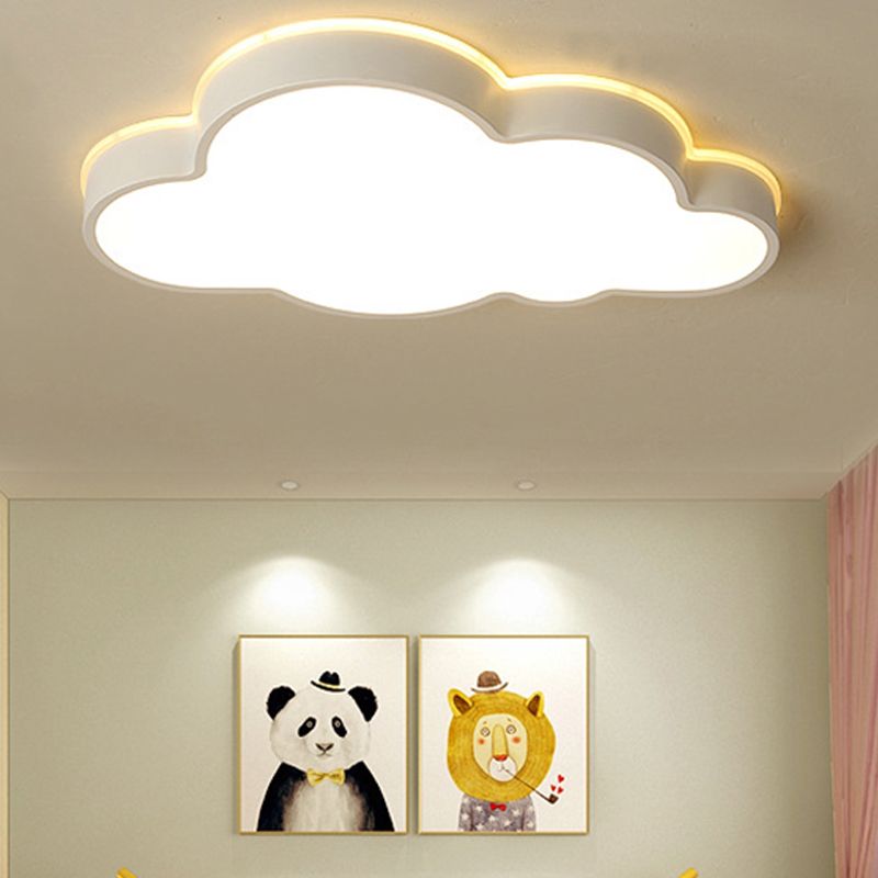 Moderne Deckenleuchte „Arisha Cloud“, weiß, Metall