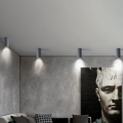 Aria Modern Cylinder LED Flush Mount Ceiling Light, Living Room