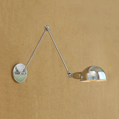 Epoch Wall Lamp Dome Minimalist, Adjustable Metal, Silver, Bedroom