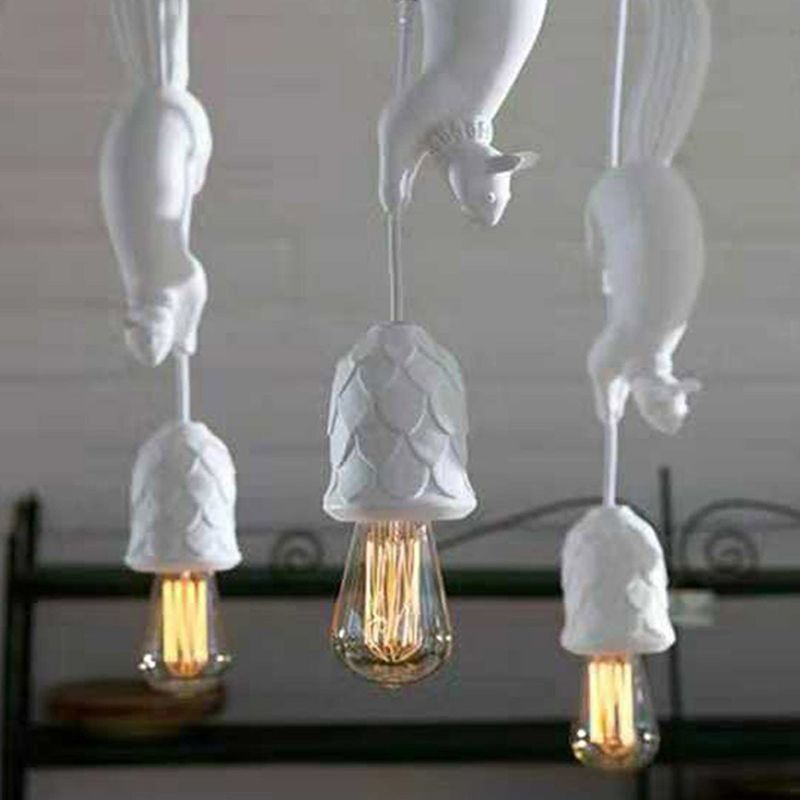 Aria Pendant Light Squirrel/Pinecone Modern, Resin, Restaurant