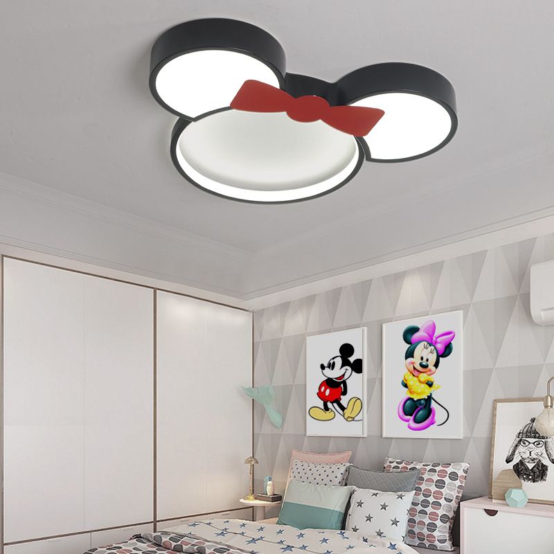 Aria Cartoon Mouse Flush Mount Ceiling Light, 2 Style