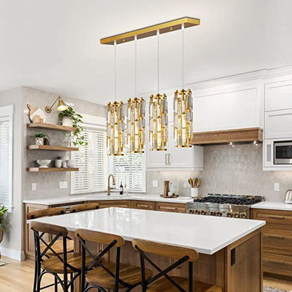 Kristy Cluster Pendant Light, Black & Gold