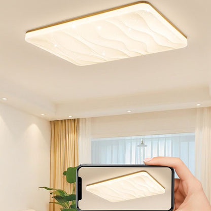 Muto LED Geometric Flush Mount Ceiling Light, White
