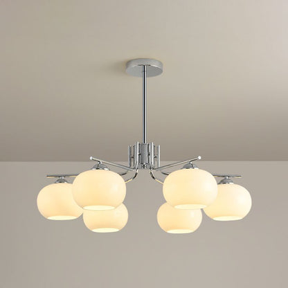 Pendelleuchte Valentina, halbrund, modern, Metall/Glas, Gold/Nickel, Esszimmer
