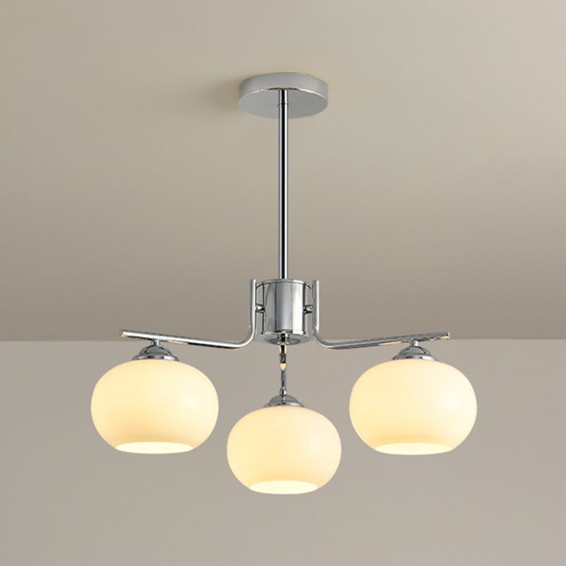 Pendelleuchte Valentina, halbrund, modern, Metall/Glas, Gold/Nickel, Esszimmer