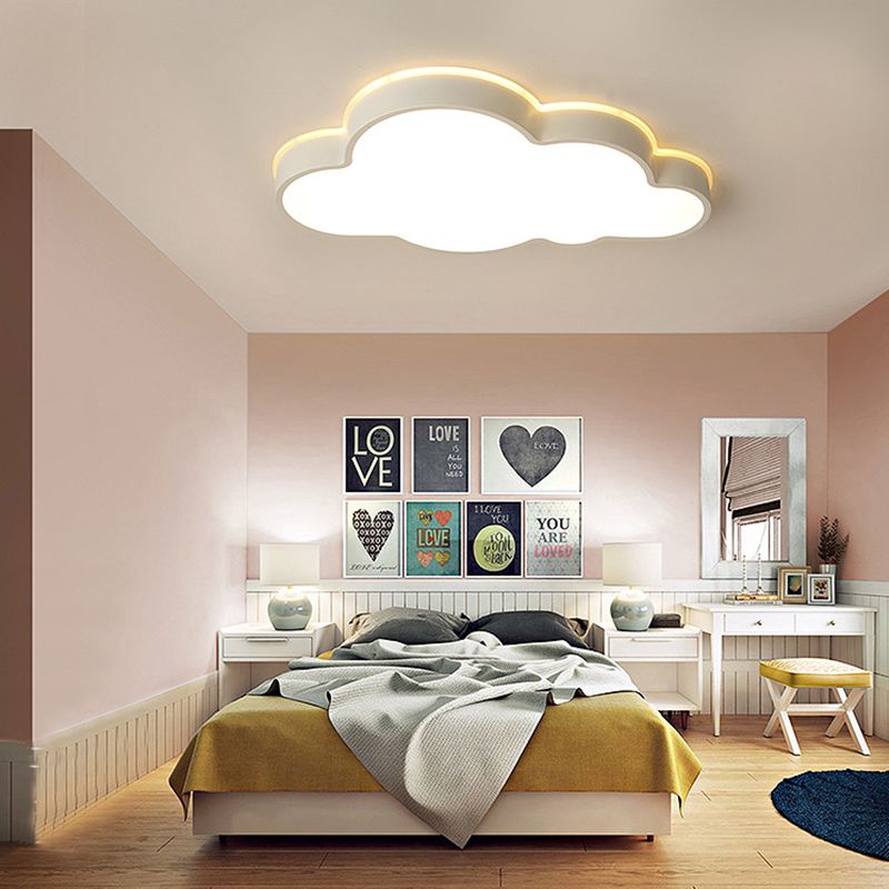 Moderne Deckenleuchte „Arisha Cloud“, weiß, Metall