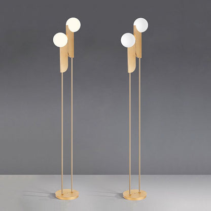 Lampadaire Salgado Minimalist Gold, Métal, Salon