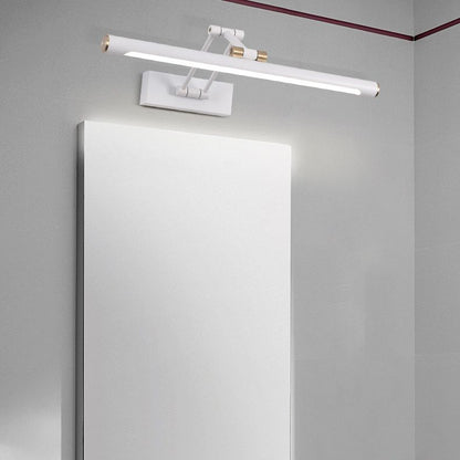 Arisha Modern Adjustable Mirror Front Vanity Metal LED Wall Lamp, Black/White