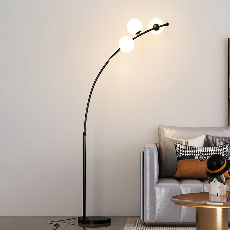 Valentina Modern Arc Multi Head Bubble Stehlampe Schwarz/Gold