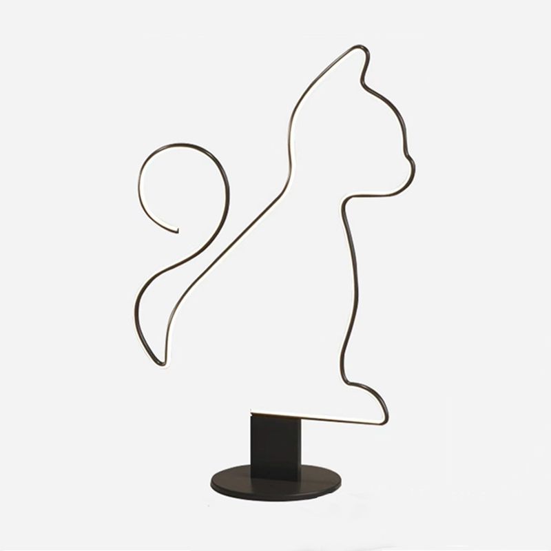 Moderne lineare Metall-Stehlampe „Edge Cat/Dog“.