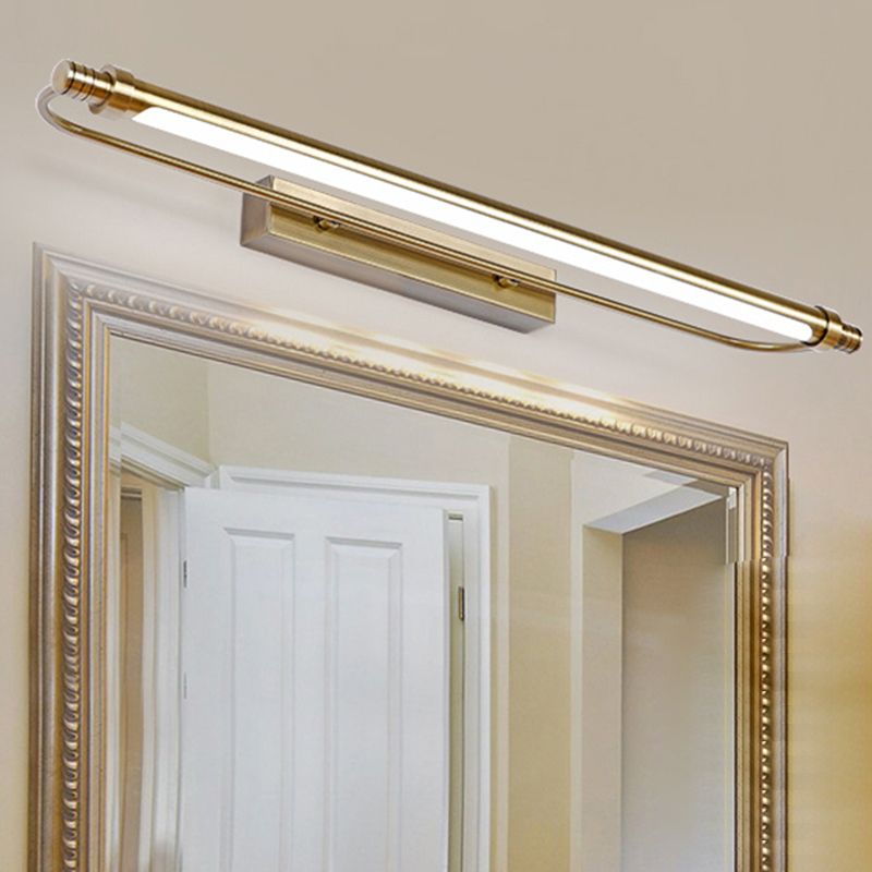 Arisha moderne lineare Metall-Waschtisch-Wandleuchte, Gold