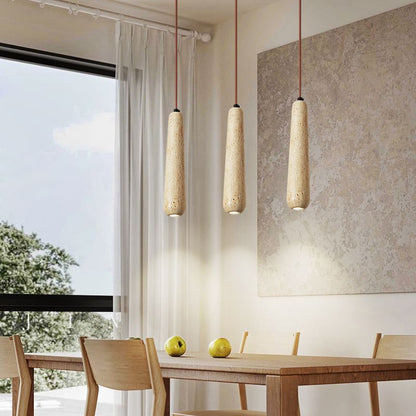 Suspension minimaliste en bois Muto, couleur bois naturel
