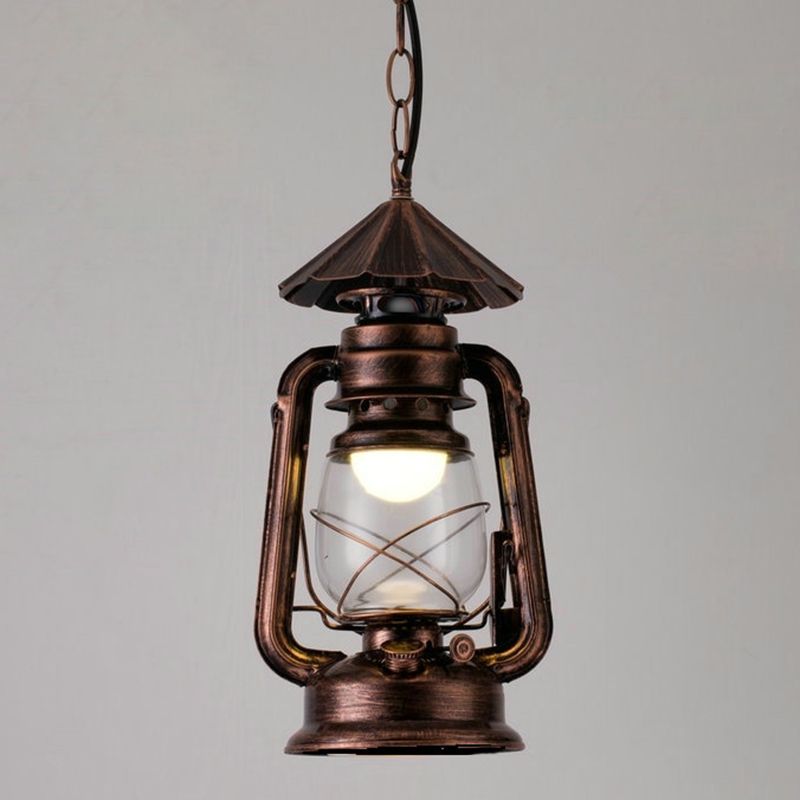 Silva Vintage Rustic Kerosene Pendant Light, 3 Color, 4 Style