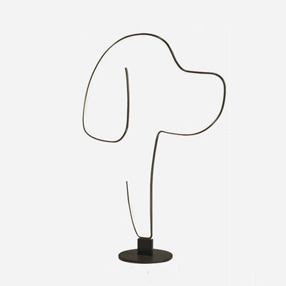 Moderne lineare Metall-Stehlampe „Edge Cat/Dog“.