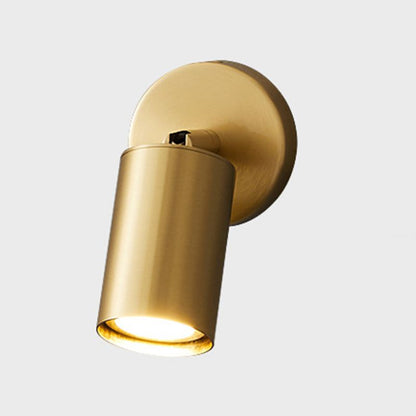 Griv Modern Cylinder Rotatable Spotlight Wall Lamp Brass