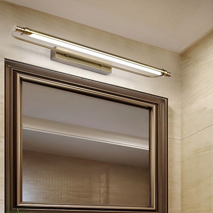 Arisha moderne lineare Metall-Waschtisch-Wandleuchte, Gold