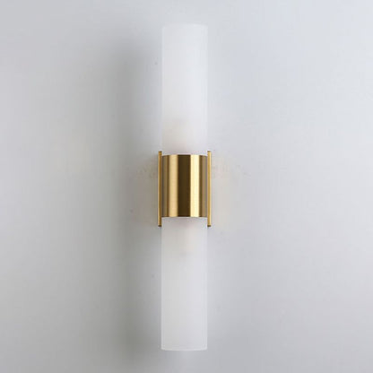 Arisha Modern Double Headed Metal Glass Vanity Wall Lamp, Black/Gold
