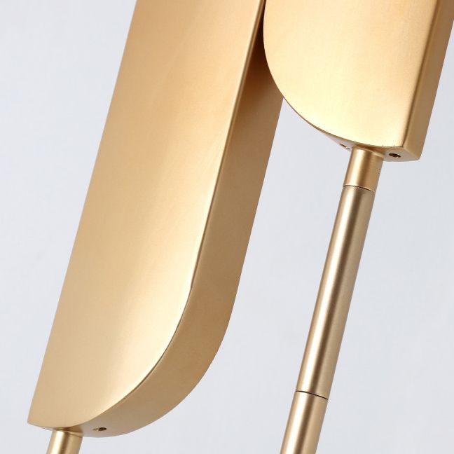 Lampadaire Salgado Minimalist Gold, Métal, Salon