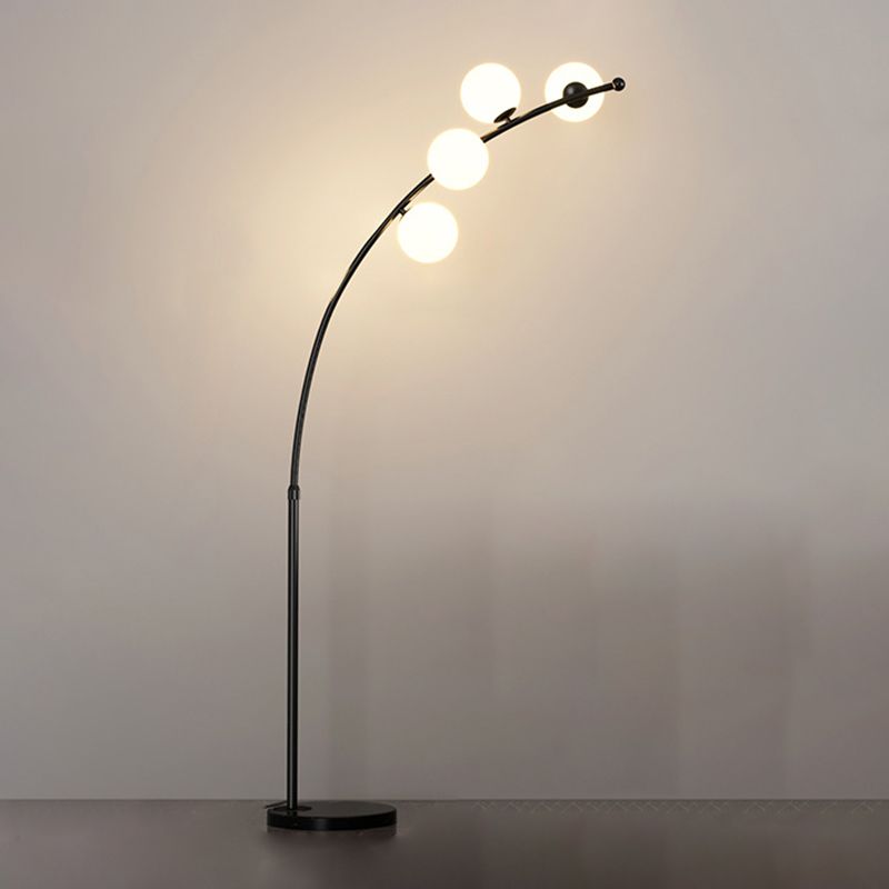 Valentina Modern Arc Multi Head Bubble Stehlampe Schwarz/Gold