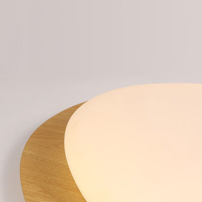 Arisha Unterputz-Deckenleuchte, modern, Metall, Walnuss/Natur