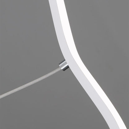 Arisha Wave Linear Pendant Light, Black/White