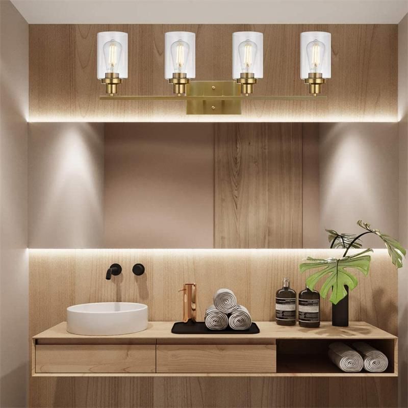 Silva – applique murale moderne avec façade miroir, noire, métal/verre
