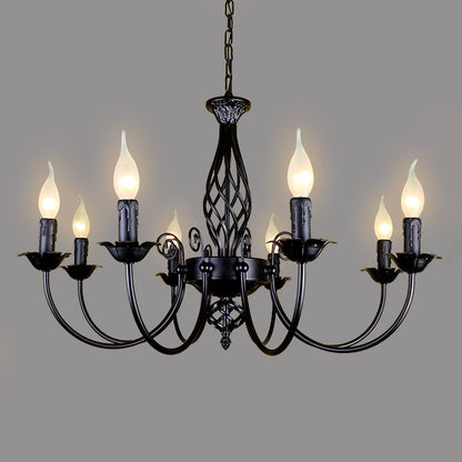 Silva Pendant Light Candle Retro, Metal/Glass, Black/White, Restaurant