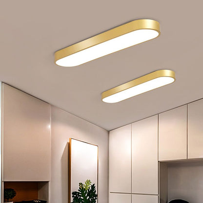 Arisha Oval Flush Mount LED Ceiling Light, Black/White/Grey/Gold