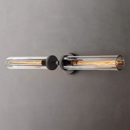 Arisha Modern Cylindrical Metal Led Wall Lamp, Black/Copper