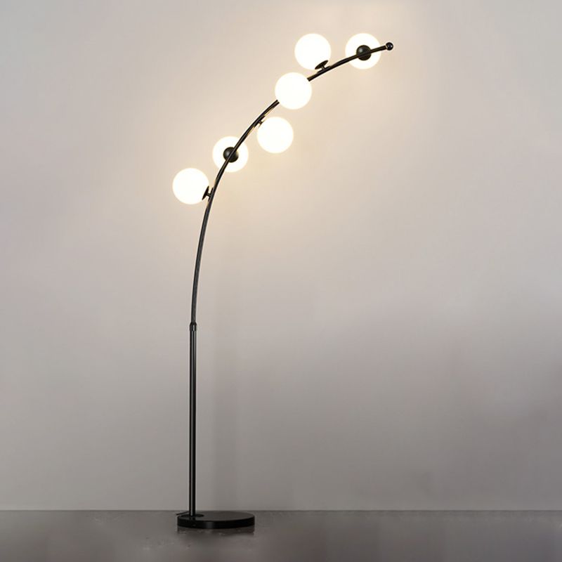Valentina Modern Arc Multi Head Bubble Stehlampe Schwarz/Gold