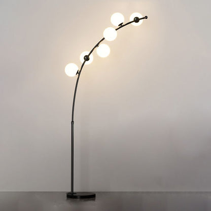 Valentina Modern Arc Multi Head Bubble Stehlampe Schwarz/Gold