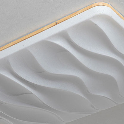 Muto LED Geometric Flush Mount Ceiling Light, White