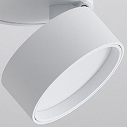 Arisha Flush Mount Ceiling Light Cylindrical Modern, Metal, Black/White, Hallway