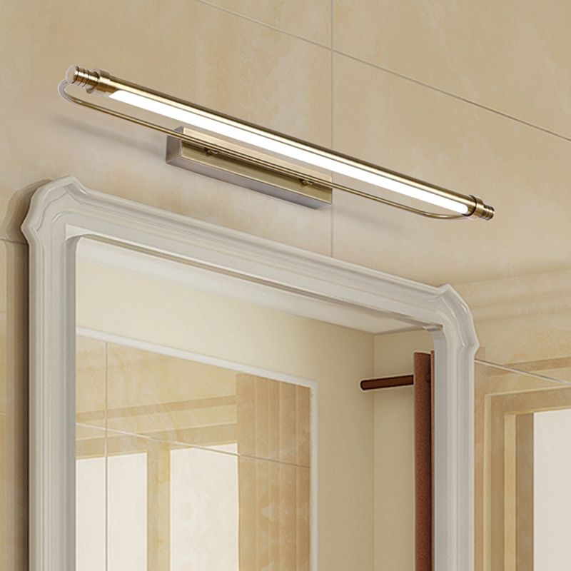 Arisha moderne lineare Metall-Waschtisch-Wandleuchte, Gold