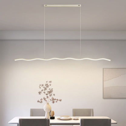 Arisha Wave Linear Pendant Light, Black/White